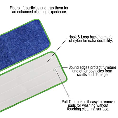 CleanAide All Purpose Super Absorbent Microfiber Mop Pads 6-Pack