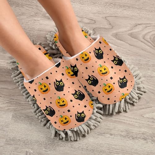 Burbuja Black Cats Mop Slippers for Wet Dry Cleaning