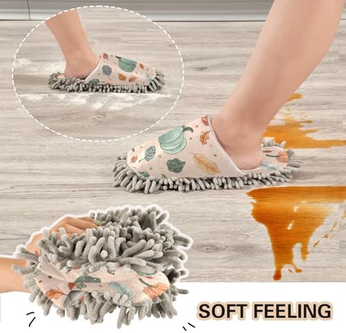 Zhirexin Thanksgiving Pumpkin Cleaning Slippers 1