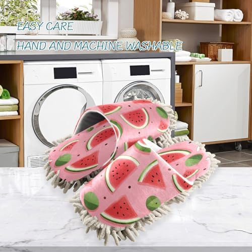 Watermelon Pattern Mopping Slippers - Washable and Comfortable
