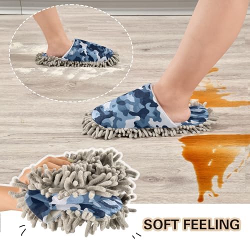 Zhirexin Blue Mopping Slippers - Comfortable Washable and Quiet
