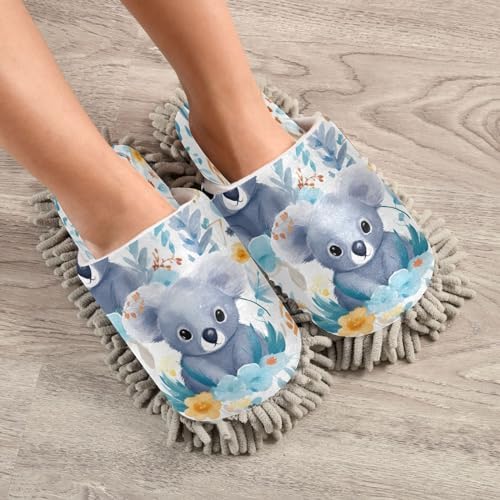Bulletgxll Mop Slippers with Microfiber Pad for Easy Cleaning