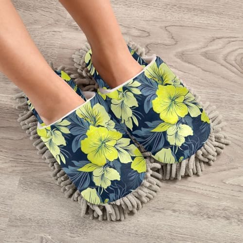 RunningBear Hibiscus Mop Slippers for Easy Cleaning