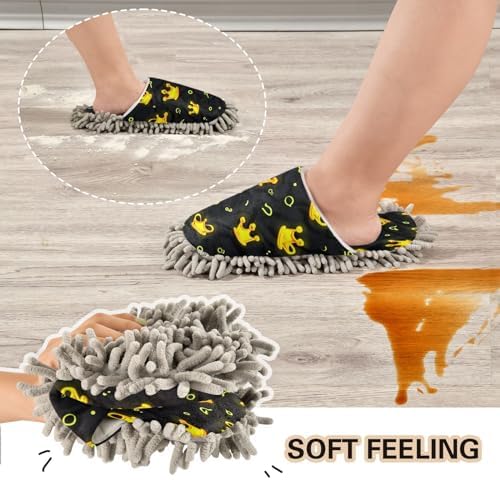 Zhirexin Cartoon Crown Mopping Slippers for Men Women