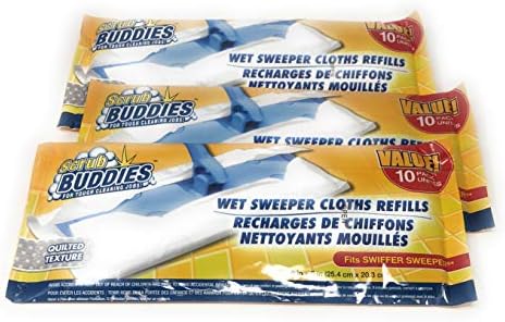 Scrub Buddies Wet Sweeper Cloth Refills Pack of 10 1