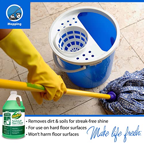 OdoBan Professional Series Neutral pH Floor Cleaner Concentrate 4 Gallon Set
