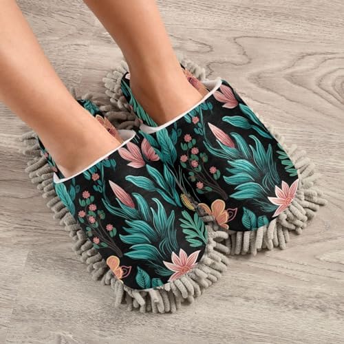 Zhirexin Microfiber Mop Slippers for Kitchen Floor Cleaning