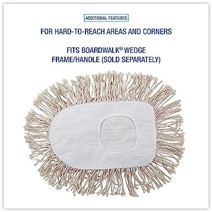 Boardwalk BWK1491 Dust Mop Head Cotton 175x135 White