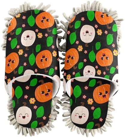 Burbuja Happy Face Dust Mop Slippers for Women Men