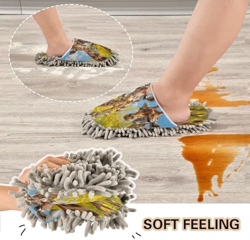 Zhirexin Mop Slippers for Home Cleaning Comfort