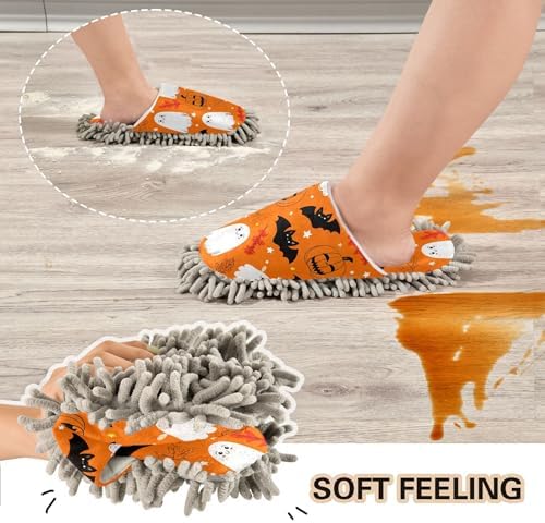 Burbuja Cartoon Ghosts Mop Slippers for Women Men 1