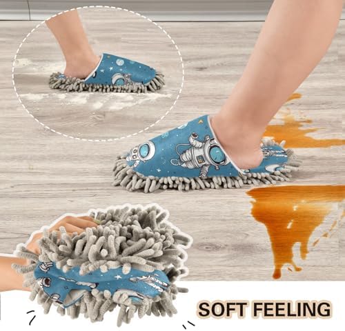 Zhirexin Cartoon Astronaut Mop Slippers