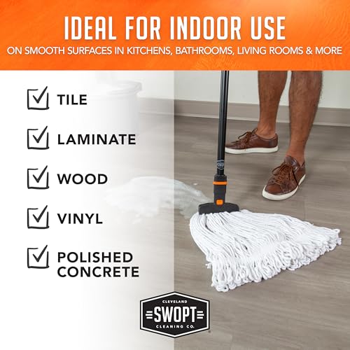 SWOPT Cotton Mop Head - Machine Washable Interchangeable