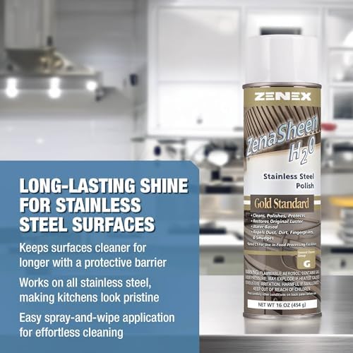 Zenex ZenaSheen H20 Polish 16 oz 2 Pack - Stainless Steel Cleaner Protector