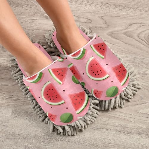 Watermelon Pattern Mopping Slippers - Washable and Comfortable