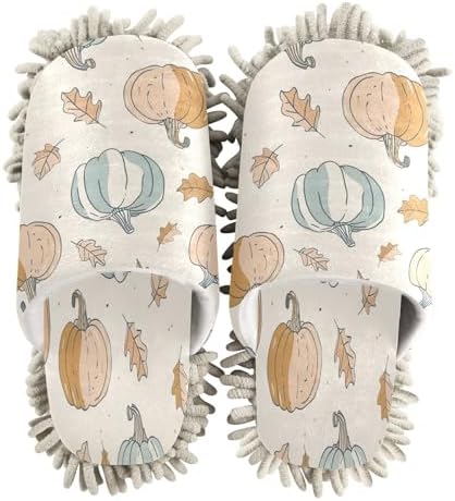 Zhirexin Thanksgiving Cleaning Slippers with Microfiber Mop Pads