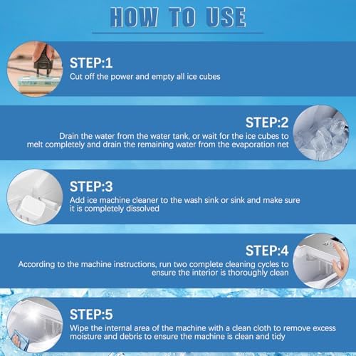 EHENiZ Ice Maker Descaler Cleaner Tablets 12 Pack for Clear Ice