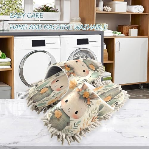 Soft Microfiber Cleaning Slippers for Floor Mopping
