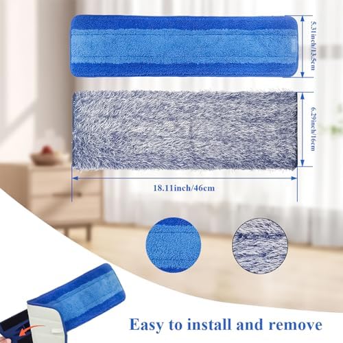 FOITLE 2 Pack Microfiber Mop Pads for Bona