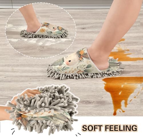 Soft Microfiber Cleaning Slippers for Floor Mopping