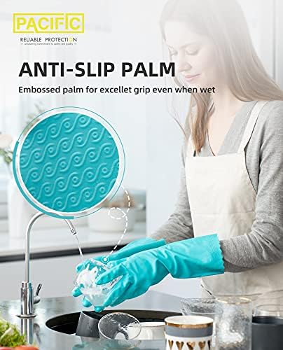 PACIFIC PPE Reusable 4-Pack Latex Free Cleaning Gloves