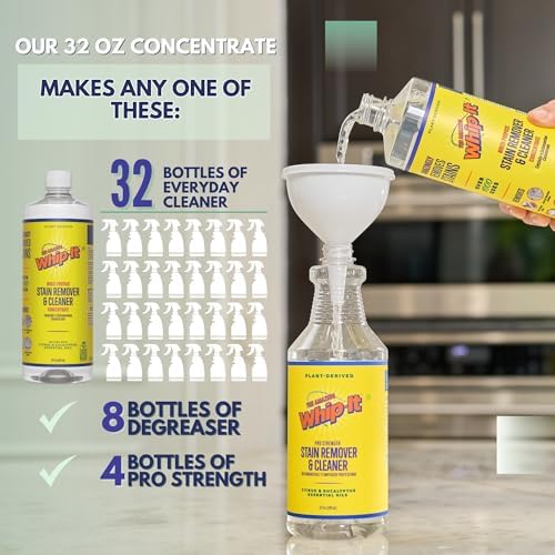 Whip It Cleaner Concentrate 32 OZ Multi Purpose Stain Remover