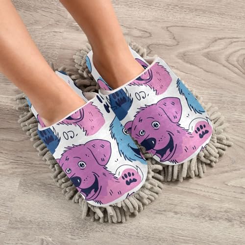 Bulletgxll Cartoon Dogs Cleaning Slippers - M