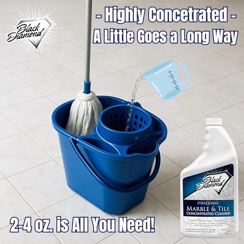Black Diamond Marble Tile Floor Cleaner No-Rinse Concentrate 1 Quart