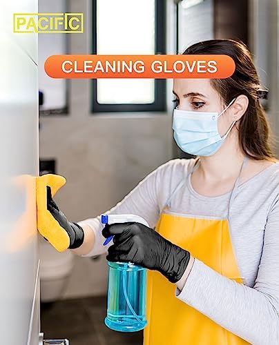 PACIFIC PPE Black Nitrile Gloves 6 Mil 100 Count XL