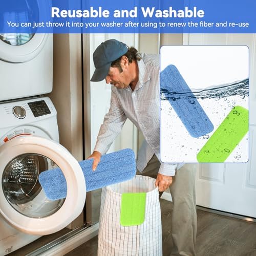 165 inch Microfiber Mop Pads - 10 Pack Universal Replacement Refills