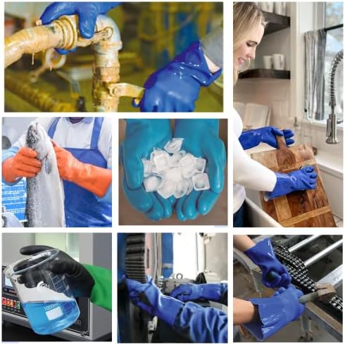 Kitchen Star Ultimate Rubber PVC Gloves with Cotton Lining Green Small