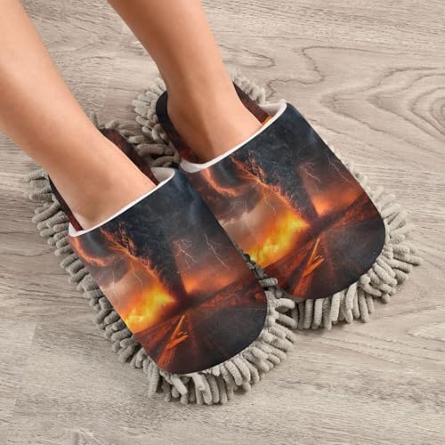 FLildon Microfiber Mop Slippers for Men Women Size L 1
