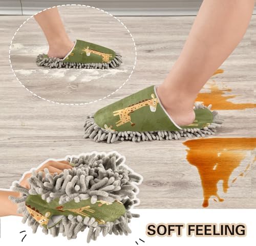 Zhirexin Microfiber Mop Slippers for House Cleaning
