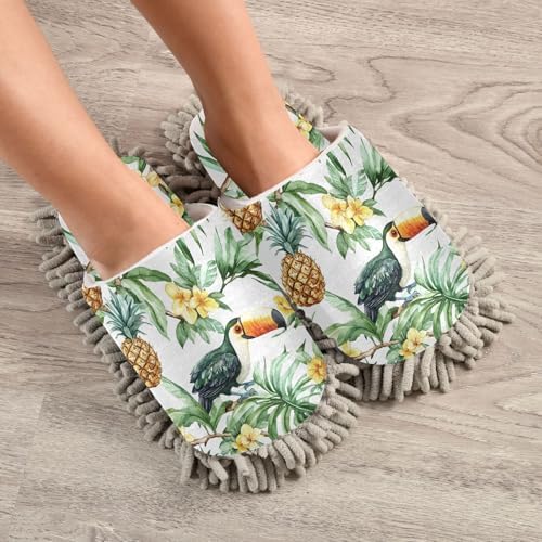RunningBear Cozy Mop Slippers for Kitchen Floor Cleaning