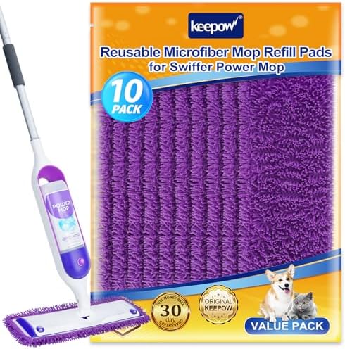 KEEPOW 10 Pack Reusable Mop Pads