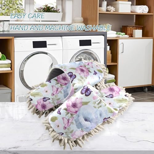 RunningBear Flowers Butterfly Mop Slippers for Women and Men 1