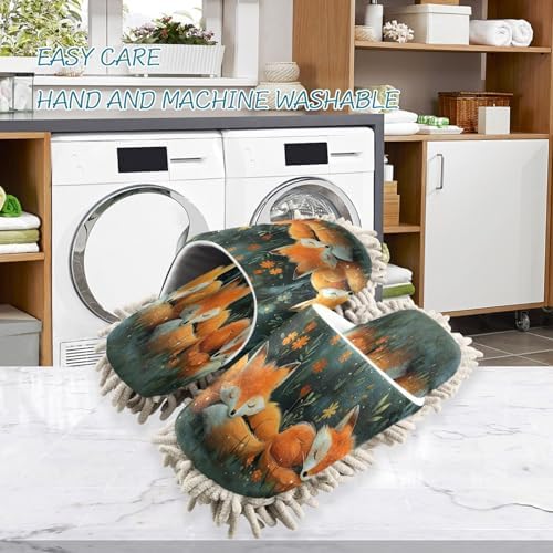 Zhirexin Cartoon Cute Fox Cleaning Slippers