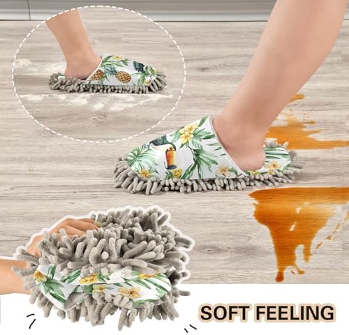 RunningBear Cozy Mop Slippers for Kitchen Floor Cleaning