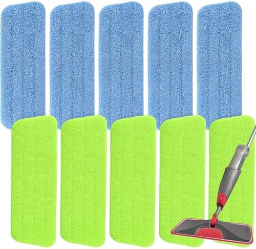 165 inch Microfiber Mop Pads - 10 Pack Universal Replacement Refills