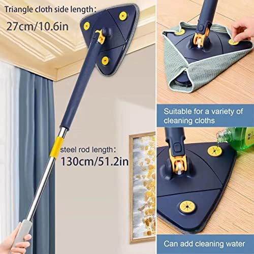 360 Degree Rotatable Adjustable Wall Mop with Auto Water Squeezing