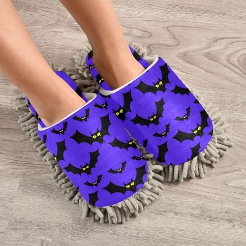 Burbuja Cartoon Bats Mop Slippers for Home and Kitchen