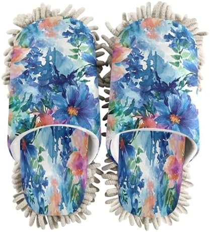 Zhirexin Watercolor Flower Cleaning Slippers