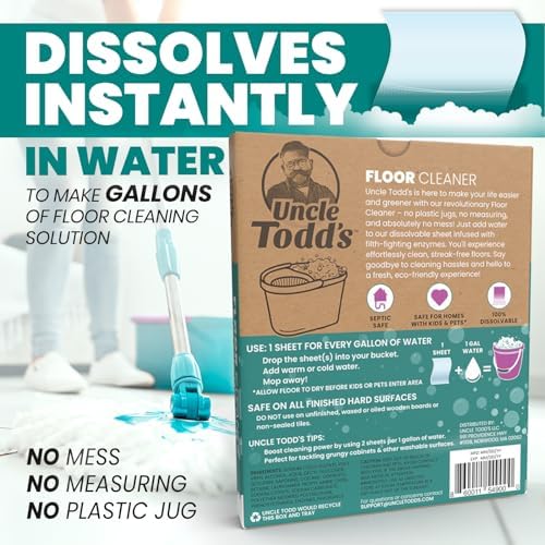Uncle Todds Ultra Concentrated Floor Cleaner Sheets 30 Pack