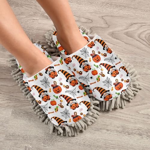 Burbuja Halloween Gnomes Mop Slippers for Women Men