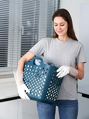 LANON 3 Pairs Skin-Friendly Cleaning Gloves Non-Slip Reusable Brilliant White Medium