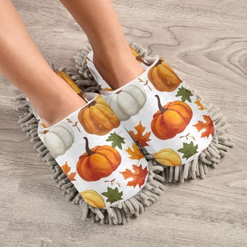 Zhirexin Thanksgiving Cartoon Pumpkin Cleaning Slippers 1