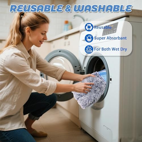 FOITLE 2 Pack Microfiber Mop Pads for Bona