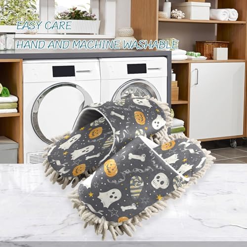 Zhirexin Halloween Cute Spectre Skull Cleaning Slippers