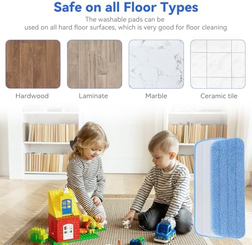 165 inch Microfiber Mop Pads - 10 Pack Universal Replacement Refills