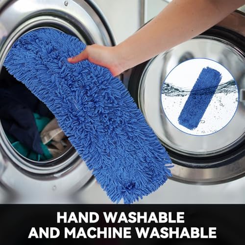 BeiLan 24 Inch Dust Mop Head Replacement - 6 Pack Blue